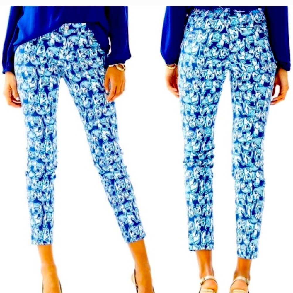 Lilly Pulitzer 29 inch Kelly Pants in Get Trunky size 10